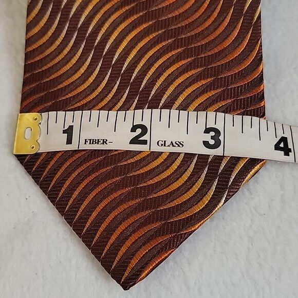Jos. A. Bank Brown and Orange Striped Tie - Picture 6 of 7